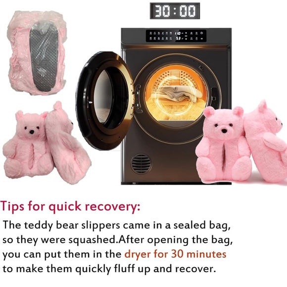 TEDDY BEAR FLUFFY SLIPPERS - Picture 7 of 7